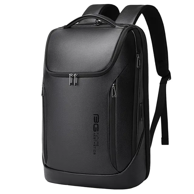Δερμάτινο Σακίδιο πλάτης 24L Laptop 15,6” Bange 6623 μαύρο - One Size