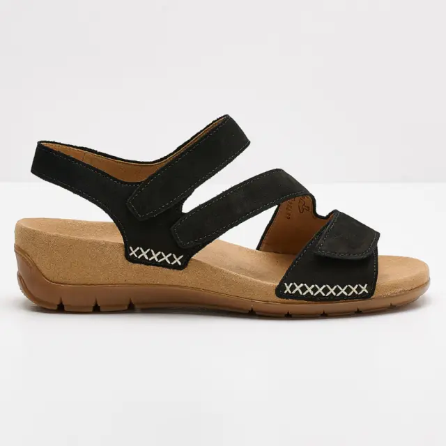 Gabor Πέδιλα Γυναικείο δέρμα Nubuck Μαύρο GAB/63734 17-SCHWARZ