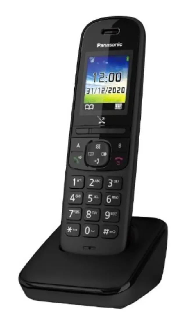 Ασύρματο Ψηφιακό Τηλέφωνο Panasonic KX-TGH710 EU Μαύρο με Έγχρωμη Οθόνη 1.8'' Ανοιχτή Ακρόαση Φραγή Κλήσεων και Δυνατότητα Baby Monitor