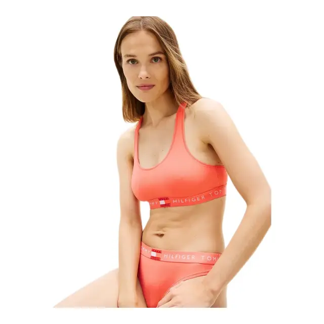 Tommy Hilfiger Γυναικείο Μπουστάκι Flag Logo Racerback, Χρώμα Peach Dusk 3