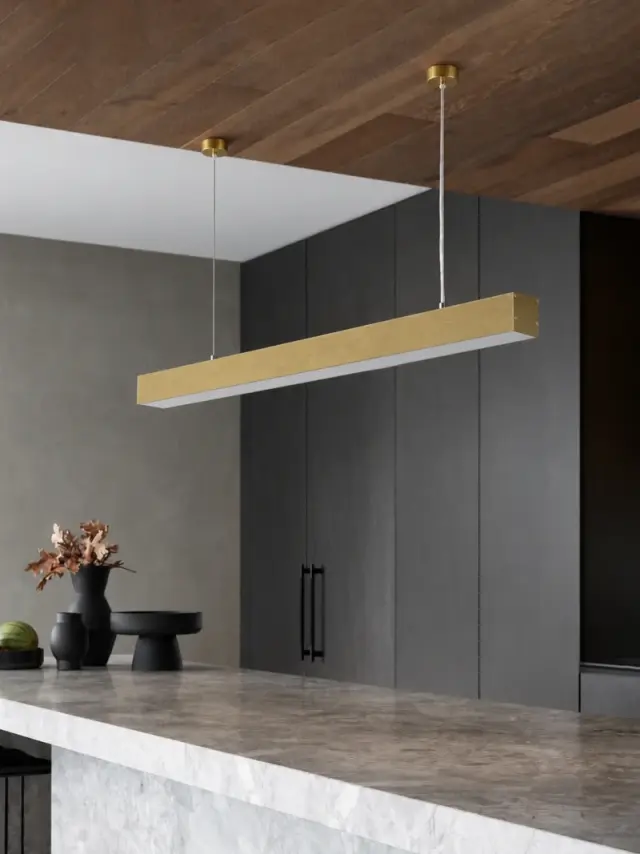 ORION LED Κρεμαστό Γραμμικό Φωτιστικό Οροφής 72W CCT με Χειριστήριο Χρυσό KLV-101-0364 2