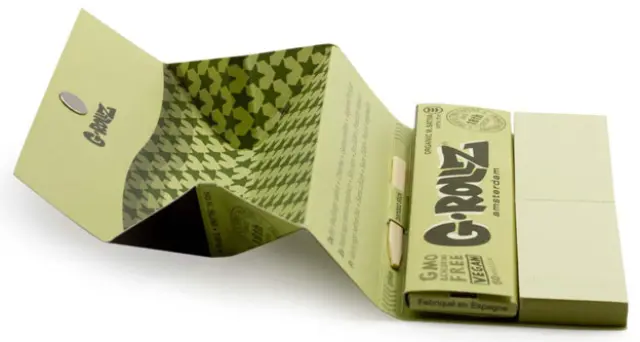 G-Rollz Χαρτάκια Organic Green (Pets Rock Reggae) - King Size Slim 50φ. με Τζιβάνα 2
