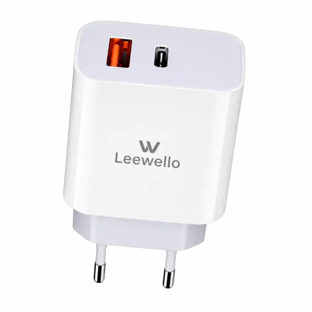 Leewello Φορτιστής Χωρίς Καλώδιο με Θύρα USB-A και Θύρα USB-C 22,5W Λευκός Lw-5025