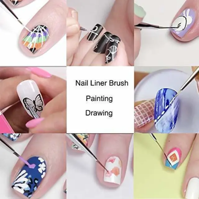 Πινέλα διακόσμησης νυχιών σετ 3 τεμάχια - Mermaid nail brush set 3