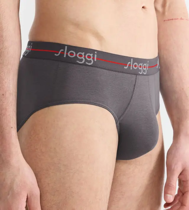 Sloggi Men Start Midi Σλιπ Ανδρικά Συνδυασμός Γκρι Ανοιχτό Σκούρο 2-Pack 3