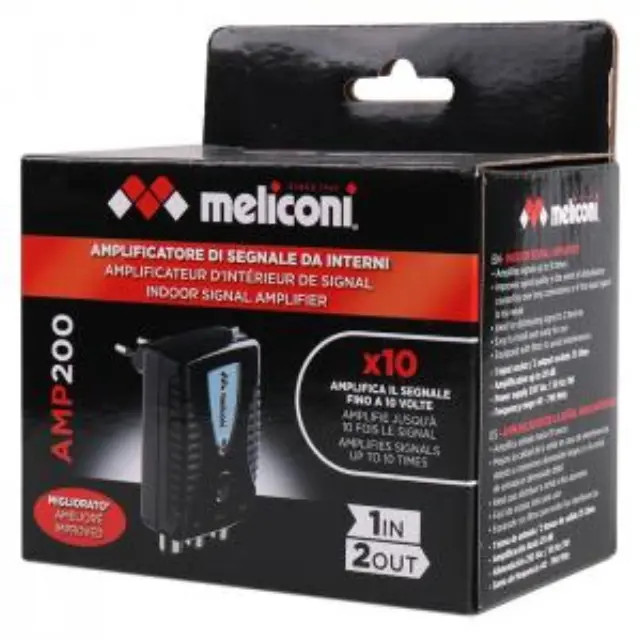 Meliconi AMP 200 Ενισχυτής Γραμμής Εσωτερικός Ψηφιακός 2