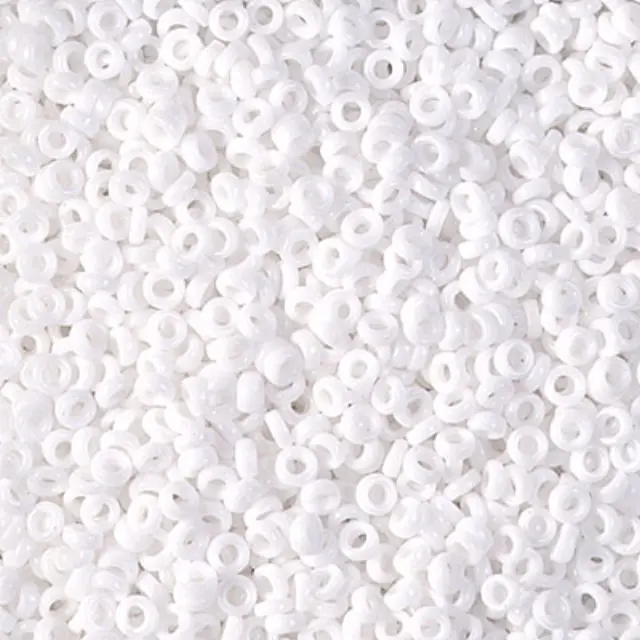 Χάντρα Miyuki Spacer Ø2.2x1mm - 402 - White Opaque ~7gr
