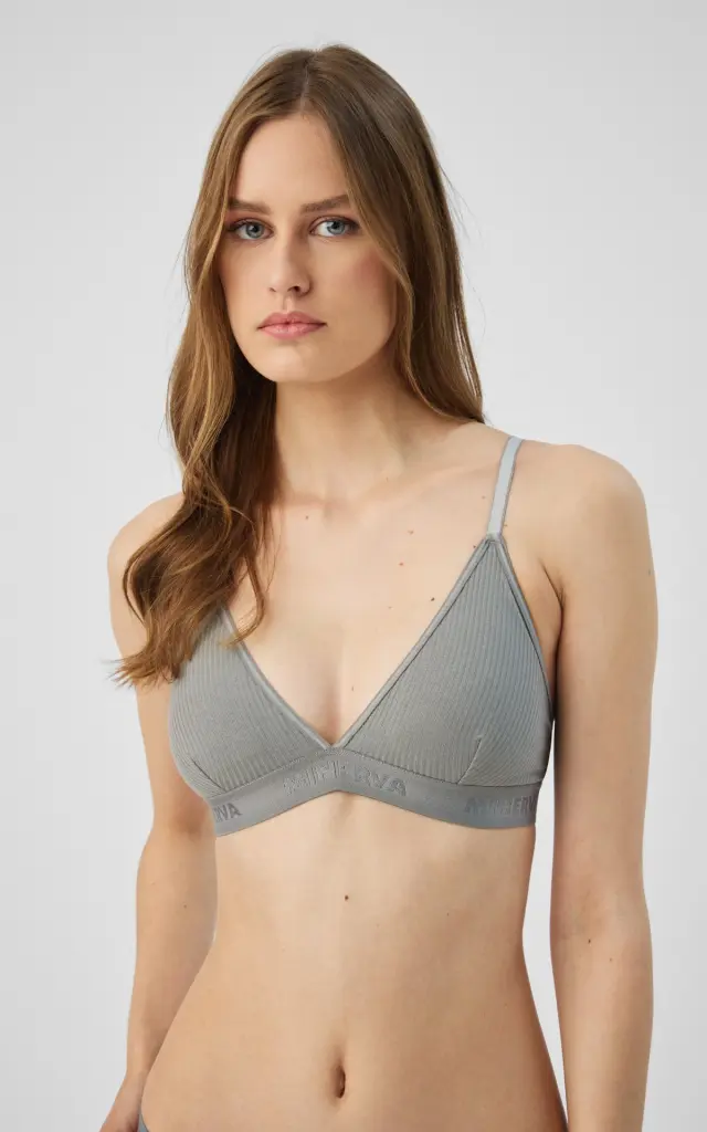 BRALETTE S/R COZY RIB - GREY MIST