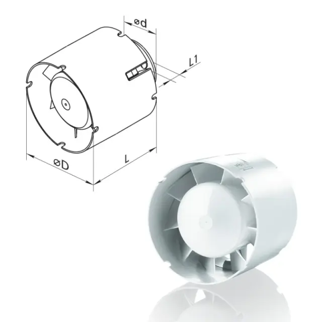 Ανεμιστήρας Λευκό Φ125mm 2