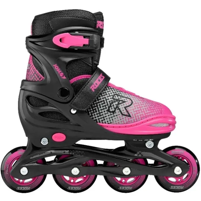 ROCES JOKEY X ΠΑΤΙΝΙΑ ROLLER ΑΥΞΟΜΕΙΟΥΜΕΝΑ IN-LINE BLACK/PINK (No 38-41)