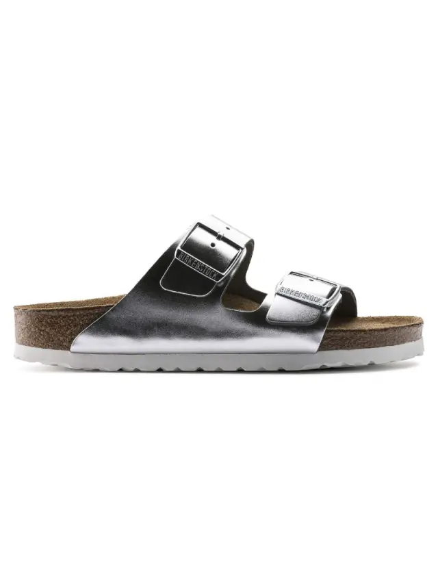 Birkenstock Πέδιλα Γυναικείο δέρμα Ασημί BIR/ARIZONA LIQUID 1005960 MET/SIL 3