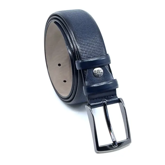 Μπλε Ζώνη P.U. Leather 3,5 cm - 135cm 2