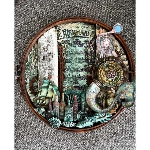Καλούπι εύκαμπτο A4, 21x29cm, Stamperia, Songs of the Sea, Siren 2