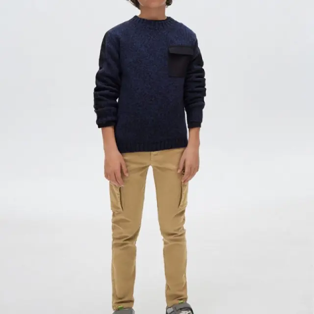 Junior 10 έως 18 ετών Παντελόνι cargo slim fit Better Cotton καρύδια - 10Ε