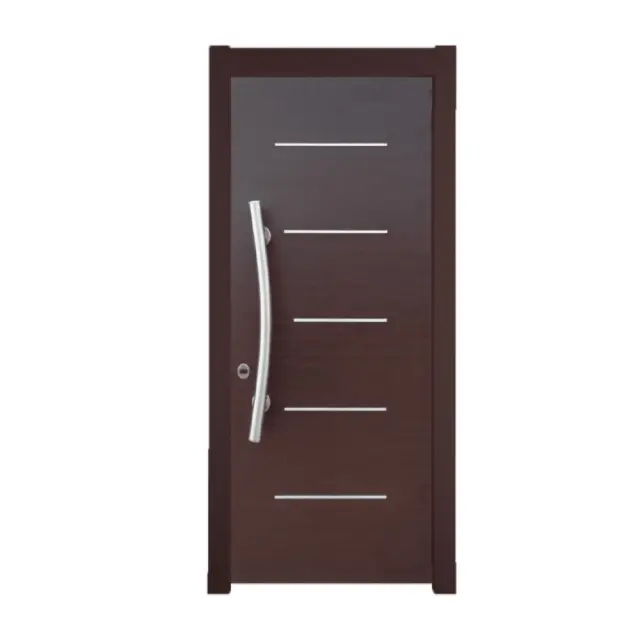 Θωρακισμένη πόρτα Wenge με inox / KP113