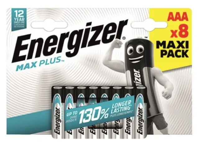 Energizer Max Plus Alkaline Battery ΑAΑ (8 τμχ) 01.001.0142