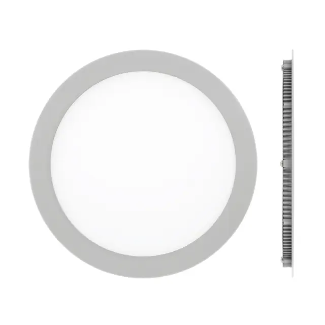 Small round στρογγυλό χωνευτό φωτιστικό led panel 24W 6000K ø24cm γκρι Γκρί