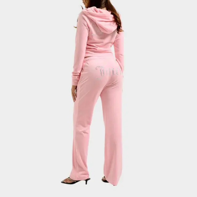 Παντελόνι Juicy Couture Velour Diamante JCAPW045-105 Ροζ - S 3