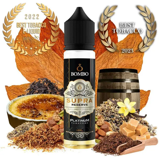 Bombo Platinum Tobaccos Supra Reserve 15ml/60ml Flavorshot