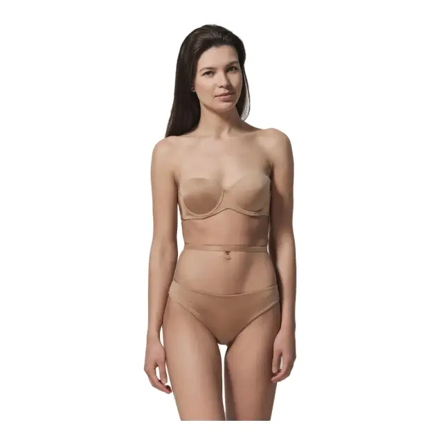 Luna Γυναικείο Σουτιέν Secret Strapless Πολυμορφικό, Χρώμα Μπεζ 2
