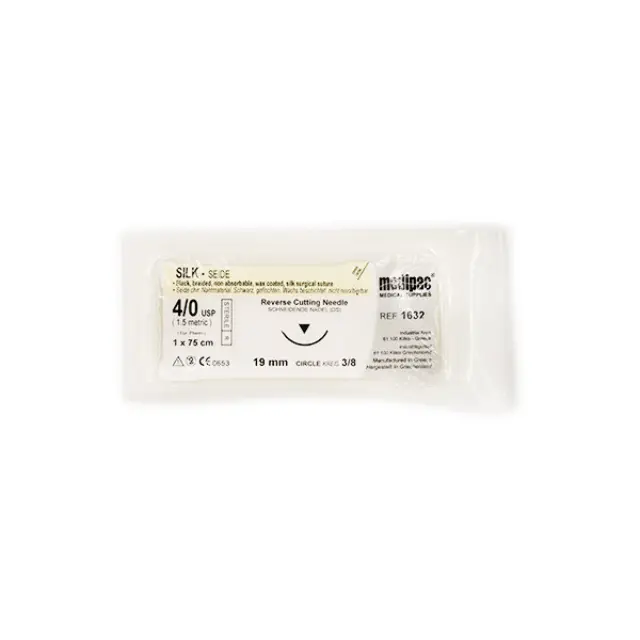 Medipac Ράμμα από Μετάξι 1632 4/0 19mm 3/8