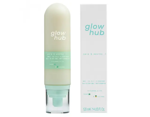 GLOW HUB CALM & SOOTHE GEL TO OIL CLEANSER 120ML 2