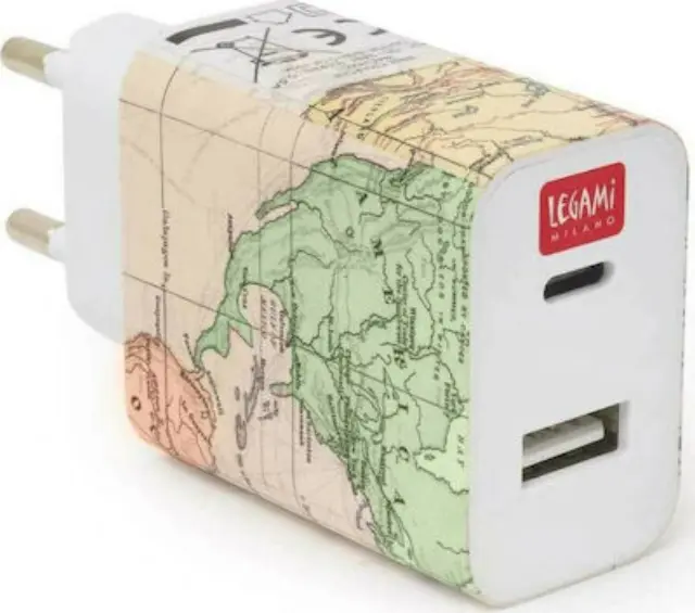 Legami Milano Φορτιστής Χωρίς Καλώδιο με Θύρα USB-A και Θύρα USB-C Πολύχρωμος