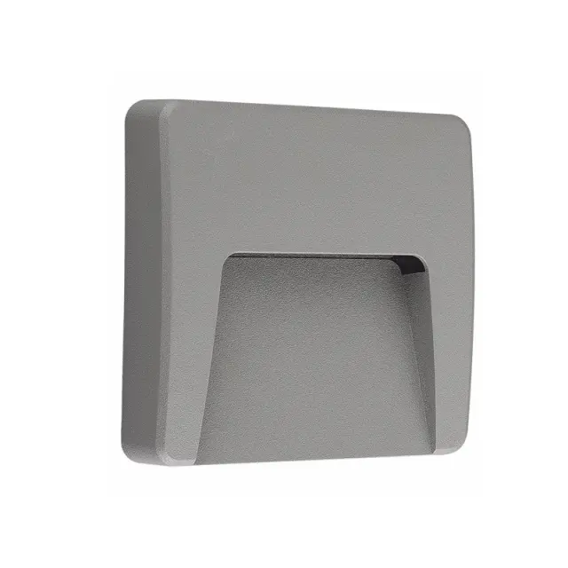 Aca Light LED WALL SQUARE LUMINAIRE GREY 230V AC IP65 3W 3000K 200LM RA80