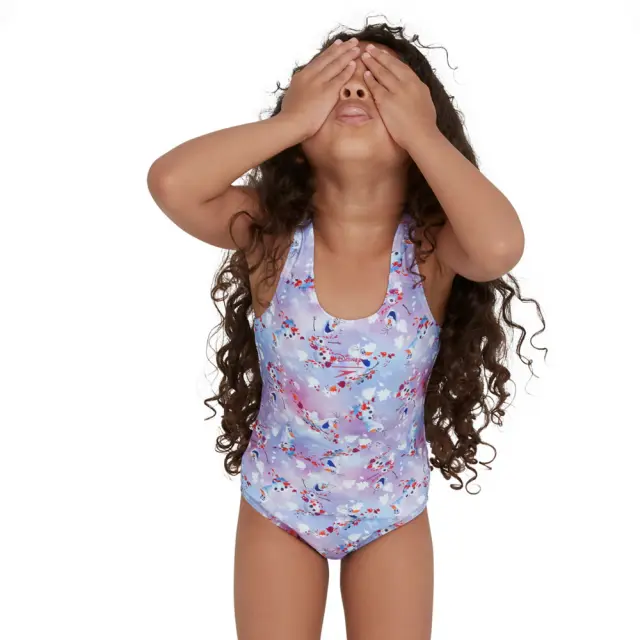 Speedo Infant Girl's Disney Frozen 2 Olaf Swimsuit Μωβ 807970D790 (Speedo) 2