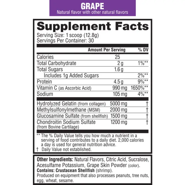 Labrada ElastiJoint® Grape, 30 Servings 2