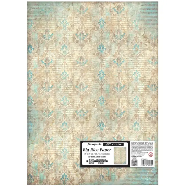 Ριζόχαρτο μεγάλου μεγέθους ντεκουπάζ Stamperia 50x70cm, Symphony, Ταπετσαρία