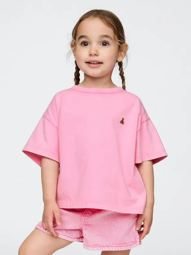 Βρεφική & Νηπιακή Oversized Μπλούζα May pink
