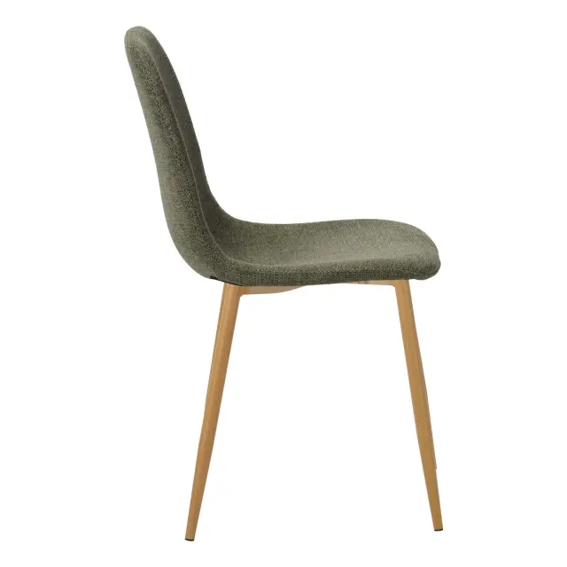 Καρέκλα Clara Unihome Πράσινο/Χρώμα Ξύλου 55x58,5x93εκ (Σετ 4 τεμαχίων) 3