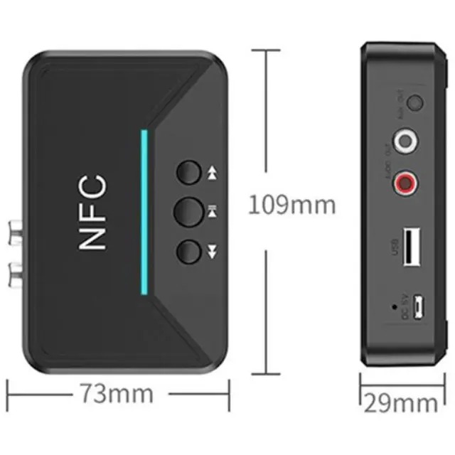 Andowl Q-T92 NFC v5.0 Bluetooth θύρες εξόδου 3.5mm Jack / USB / RCA και NFC 2