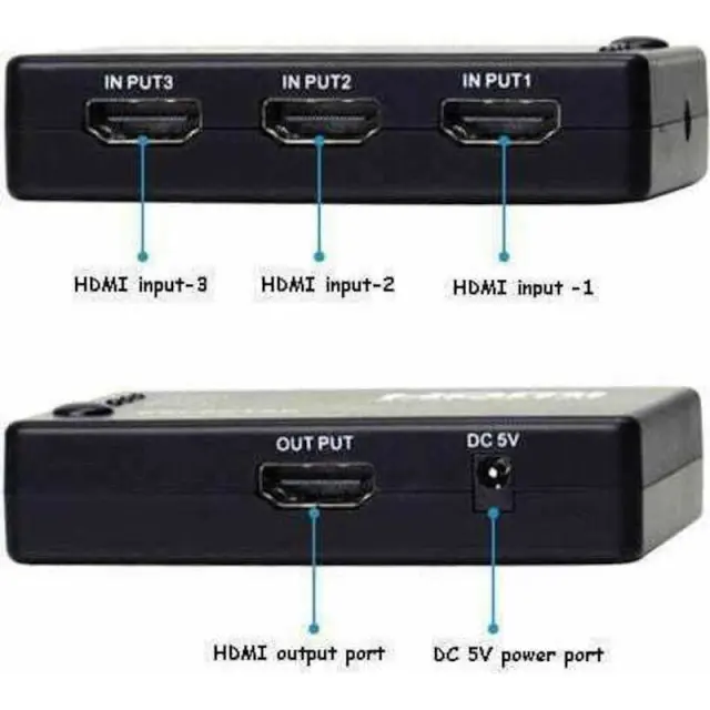 HDMI Switch 3 Σε 1 1080P Με Τηλεχειριστήριο OSIO HDVS-310 3
