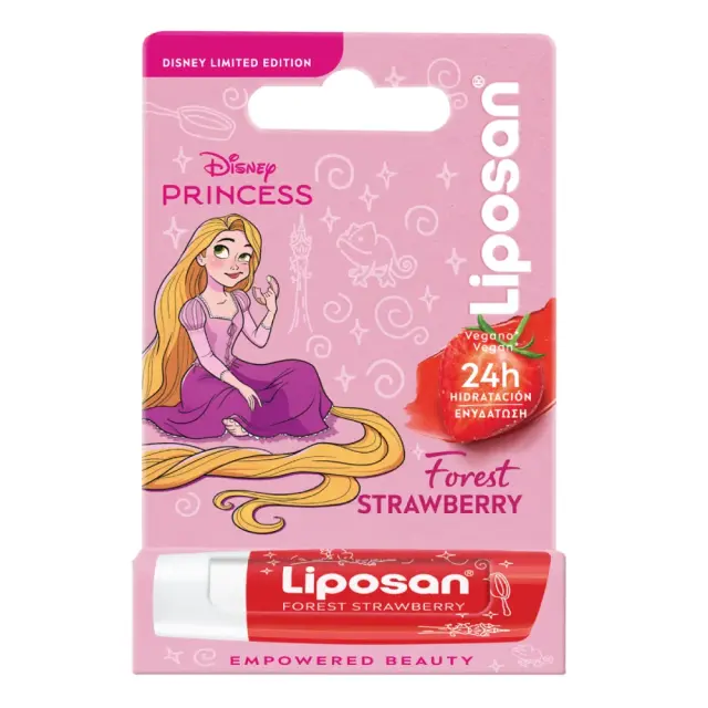 Liposan Disney Princess Limited Edition Forest Strawberry Ενυδατικό Balm Χειλιών Φράουλα του Δάσους 4,8g