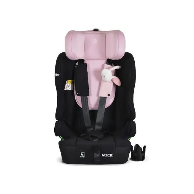 Moni Παιδικό Κάθισμα Αυτοκινήτου Rock 76-150cm Baby Pink 3801005153251 2