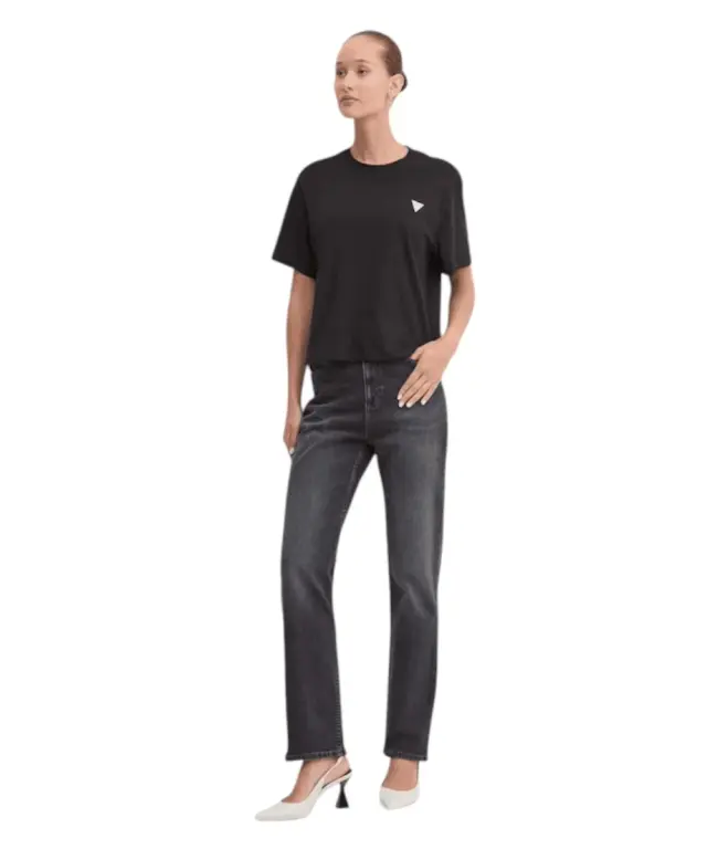 Guess - Γυναικείο T-Shirt Boxy Fit W4YI05K8HM0-JBLK Μαύρο - XS 2