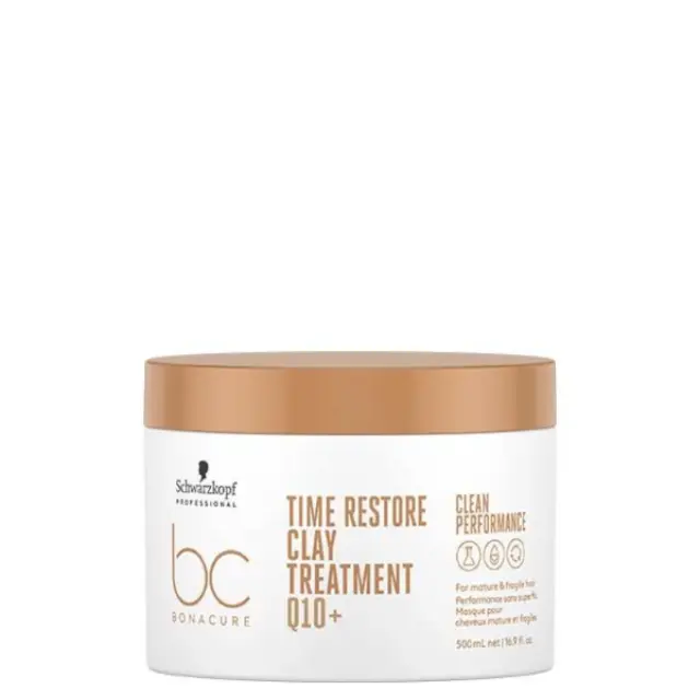 Schwarzkopf Professional BC Bonacure Time Restore Clay Treatment Q10+ strenghtening mask for mature hair 500 ml