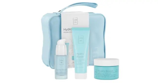LAVISH CARE Skin Care Essentials Σετ Περιποίησης Προσώπου Εντατικής Ενυδάτωσης με Hydro Boost Τζελ Προσώπου, 50ml, Ενυδατικό Ορό, 30ml, Μάσκα Προσώπου, 75ml & Δώρο Νεσεσέρ, 1τεμ, 1σετ