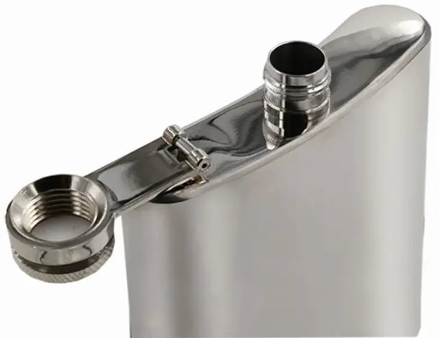 Hip Flask Φλασκί Ποτού Chrome Mat (F015) - 180ml 3
