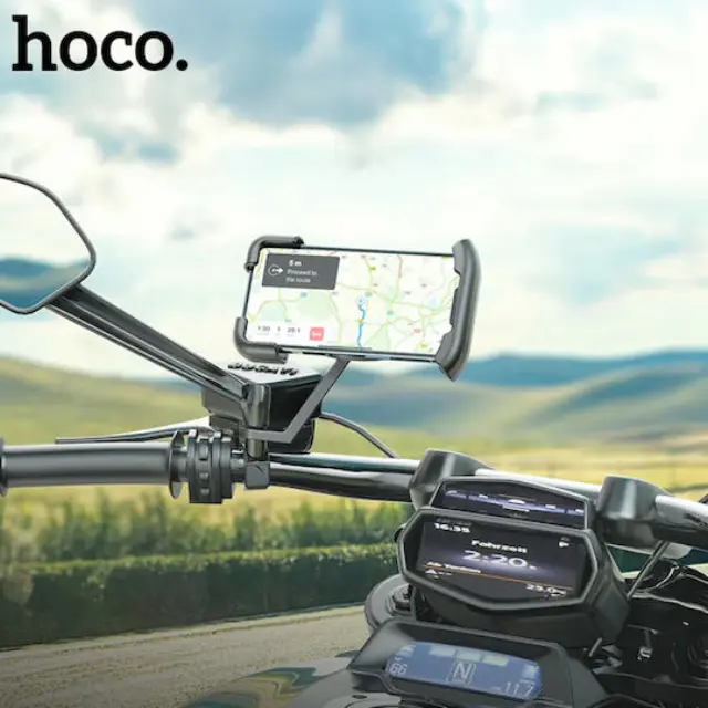 Hoco CA119 Βάση Κινητού Μοτοσυκλέτας με Ρυθμιζόμενο Βραχίονα 4.5-6.9" για τον Καθρέπτη 3