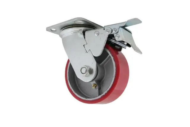 Ρόδα Περιστρεφόμενη PU 200 X 125 BT με φρένο
