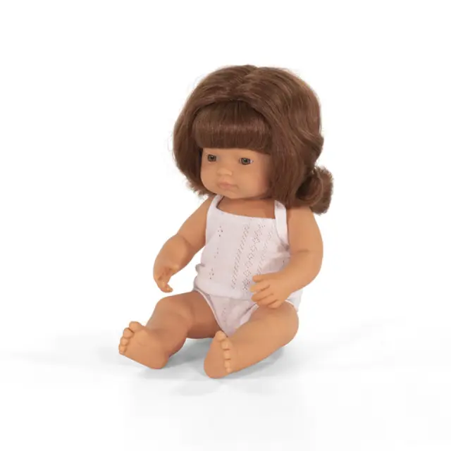 MINILAND DOLLS MINILAND ΚΟΥΚΛΑ ΚΟΚΚΙΝΟΜΑΛΛΑ 38 CM ΜΕ ΕΣΩΡΟΥΧΑ