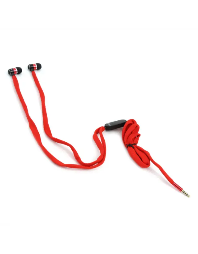 FREESTYLE SHOELACE EARPHONES + ΜΙΚΡΟΦΩΝΟ FH2112 ΚΟΚΚΙΝΟ [42780] 2