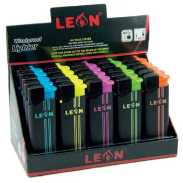 25x Leon Αναπτήρας Αντιανεμικός - Μεγάλος Blacklight (170188) 2