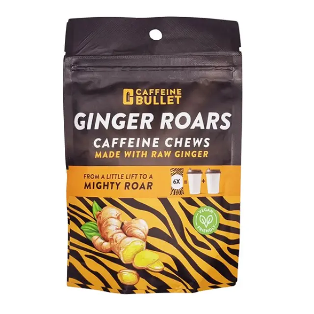 Caffeine Bullet Ginger Roars Energy Chews Σακούλα 4τεμ.