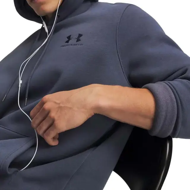 Under Armour Men's Icon Fleece Hoodie Μπλε Σκούρο 1373880-044 (Under Armour) 3