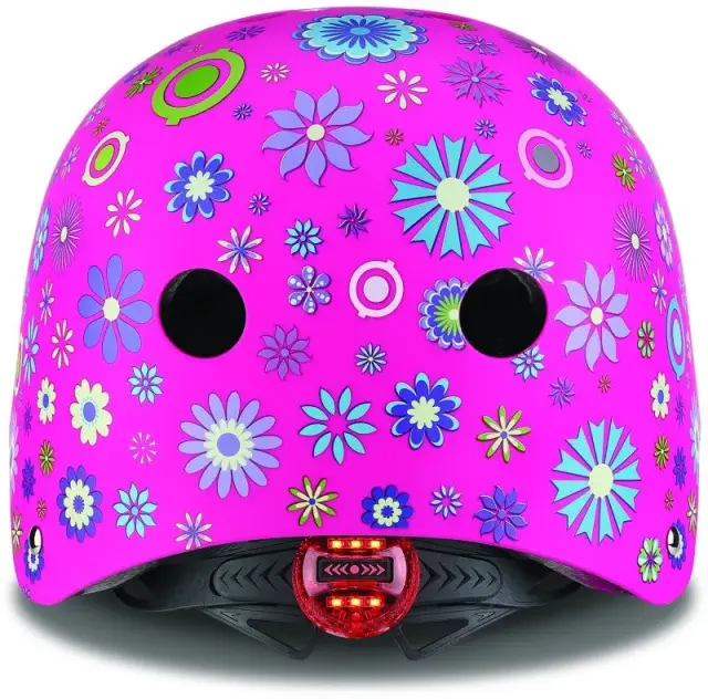 Globber Κράνος Elite Lights XS/S (48-53cm) Deep Pink Flowers 3