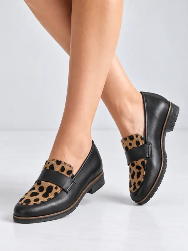 Gabor Μοκασίνια-Loafers Γυναικείο δέρμα Μαύρο GAB/400501 004-BLAC/SAND - 40 2